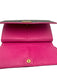 Fendi Brown & Pink Leather & Canvas Monogram Tri fold Gold Hardware Wallets Brown & Pink