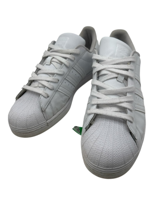 Adidas Shoe Size 11 AS IS White Leather Solid Sneaker Men's Shoes White / 11