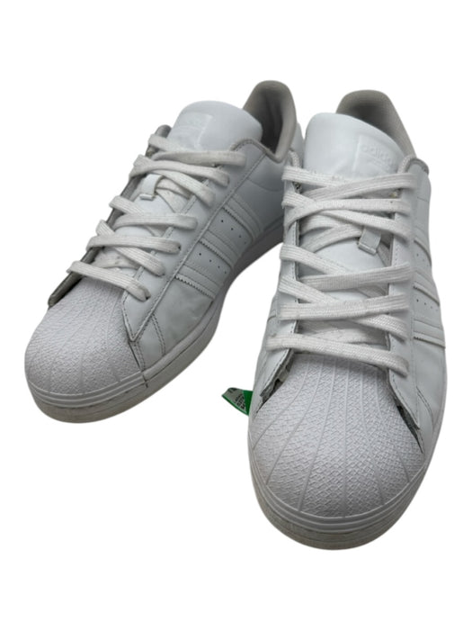 Adidas Shoe Size 11 AS IS White Leather Solid Sneaker Men's Shoes White / 11