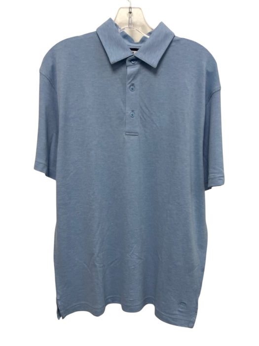 Sharp Lad NWT Size M Light blue Cotton Blend Solid Polo Men's Short Sleeve Shirt Light blue / M