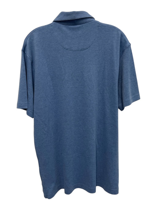 Sharp Lad NWT Size M Dark Blue Cotton Blend Solid Polo Men's Short Sleeve Shirt Dark Blue / M