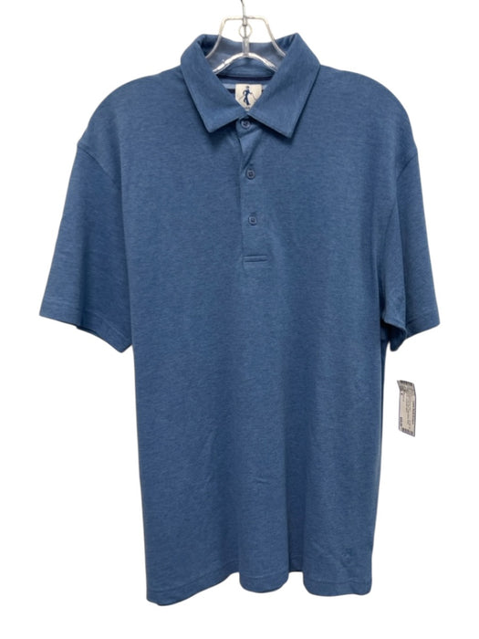 Sharp Lad NWT Size M Dark Blue Cotton Blend Solid Polo Men's Short Sleeve Shirt Dark Blue / M