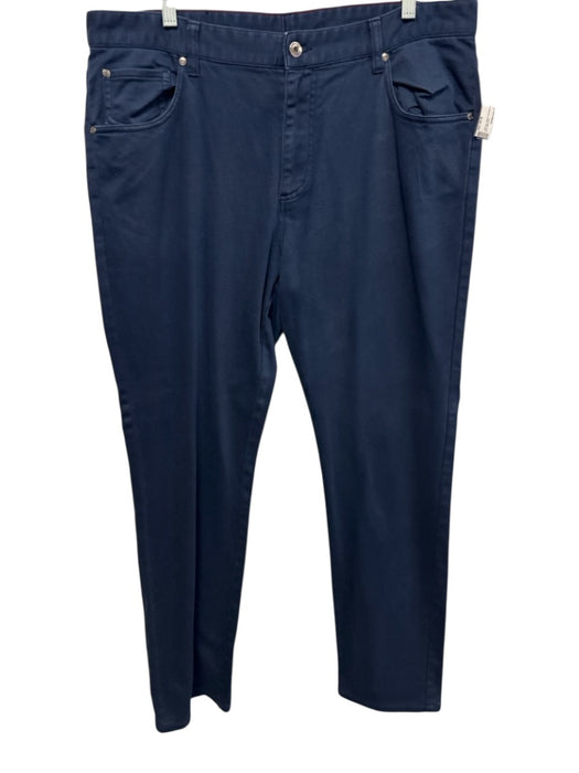 Johnnie O Size 36 Navy Blue Cotton Blend Solid Khaki Men's Pants Navy Blue / 36