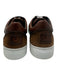 Martin Dingman Shoe Size 11.5 NWT Brown & White Leather Embossed Sneaker Shoes 11.5