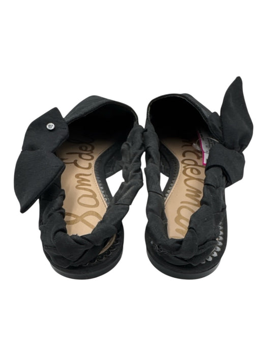 Sam Edelman Shoe Size 7.5 Black textile upper Braided Detail Flat Slingbacks Black / 7.5