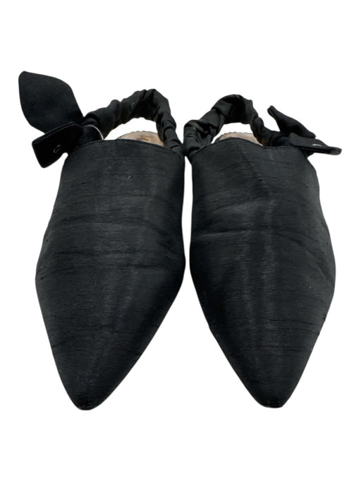 Sam Edelman Shoe Size 7.5 Black textile upper Braided Detail Flat Slingbacks Black / 7.5