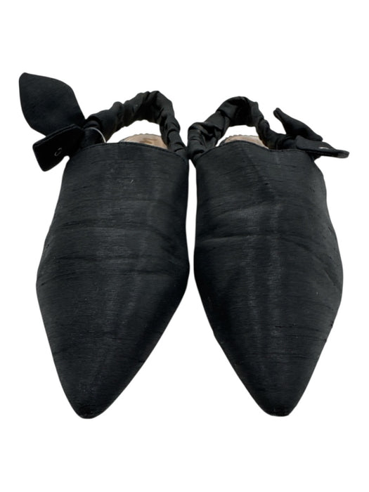 Sam Edelman Shoe Size 7.5 Black textile upper Braided Detail Flat Slingbacks Black / 7.5