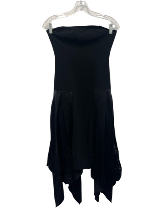 Cinq a Sept Size 0 Black Triacetate Blend Strapless Paneled Side Zip Dress Black / 0
