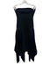Cinq a Sept Size 0 Black Triacetate Blend Strapless Paneled Side Zip Dress Black / 0