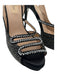 Valentino Shoe Size 38 Black & Clear Leather Rhinestone Criss Cross Pumps Black & Clear / 38