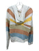 Faherty Size L Cream & Multi Cotton Striped Hood Pullover Sweatshirt Cream & Multi / L