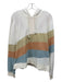 Faherty Size L Cream & Multi Cotton Striped Hood Pullover Sweatshirt Cream & Multi / L