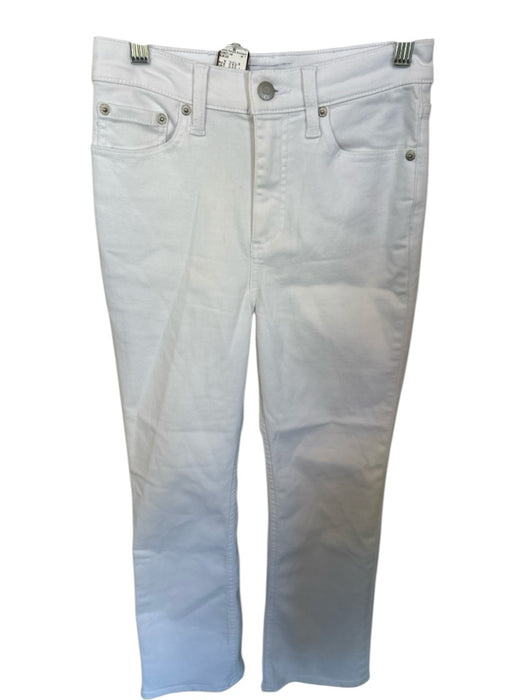 Pistola Size 25 White Cotton Blend Denim Straight Leg Pockets Jeans White / 25