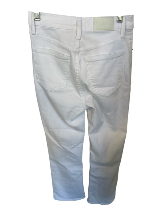 Pistola Size 25 White Cotton Blend Denim Straight Leg Pockets Jeans White / 25