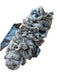 J Crew Grey Rabbit Fur Polyester Lining Tie Ruffles scarf Grey / One Size