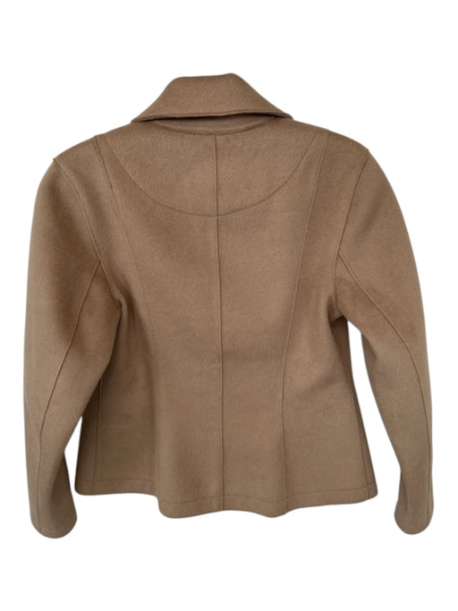 212 Goods Size Est M Camel Recycled Polyester Long Sleeve Buttons Collar Jacket Camel / Est M