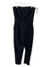 Trina Turk Size 4 Black Strapless Pleated Tapered Pockets Jumpsuit Black / 4