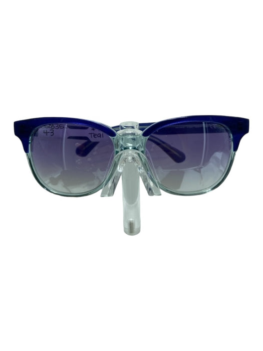 Kate Spade Blue Acetate Mirrored Wayfarer Sunglasses Blue