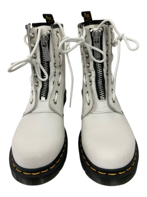 Dr Marten Shoe Size 9 White Leather Zip Laces Boots White / 9