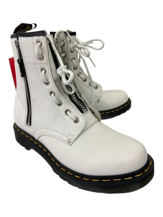 Dr Marten Shoe Size 9 White Leather Zip Laces Boots White / 9