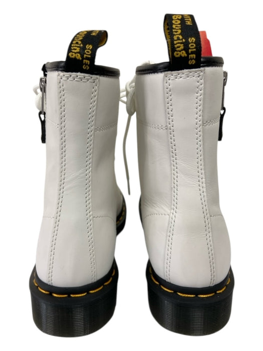 Dr Marten Shoe Size 9 White Leather Zip Laces Boots White / 9