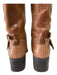 Franco Sarto Shoe Size 6 Brown Pebbled Leather Almond Toe Inner Side Zip Boots Brown / 6