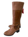 Franco Sarto Shoe Size 6 Brown Pebbled Leather Almond Toe Inner Side Zip Boots Brown / 6