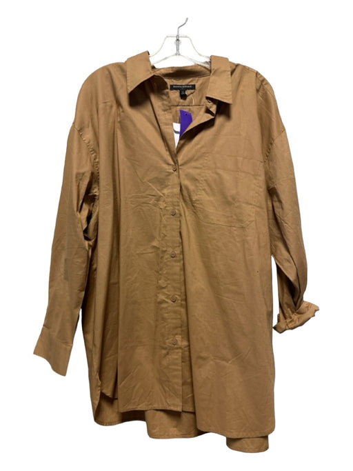 Banana Republic Size XL Tan Cotton Long Sleeve Button Down Top Tan / XL