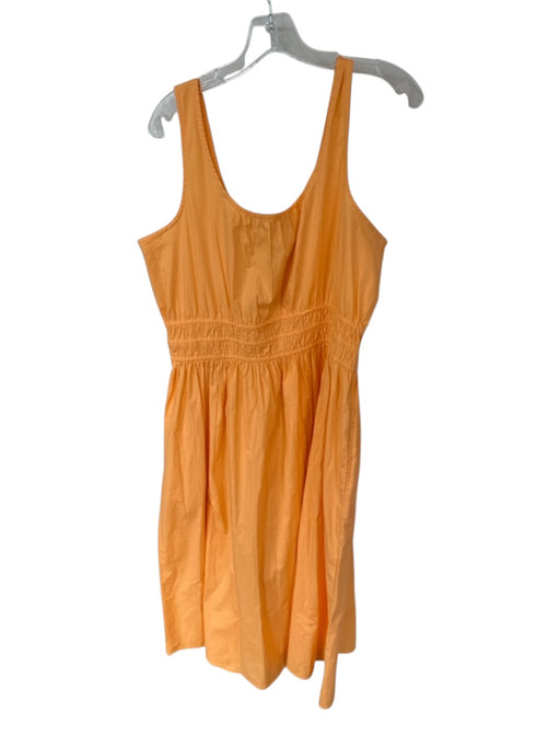 Loft Size XL Orange Cotton Sleeveless Smocked Waist Maxi Dress Orange / XL
