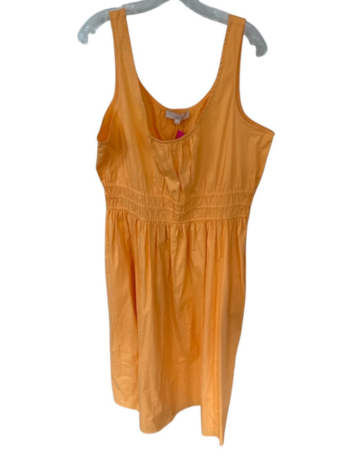 Loft Size XL Orange Cotton Sleeveless Smocked Waist Maxi Dress Orange / XL