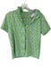 Roller Rabbit Size XL Green & White Pima Cotton bunny Shorts Button Down Pajamas Green & White / XL