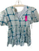 Elliatt Size Small Blue Polyester Blend Tie Dye Puff Sleeve Tiered Mini Dress Blue / Small