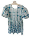 Elliatt Size Small Blue Polyester Blend Tie Dye Puff Sleeve Tiered Mini Dress Blue / Small