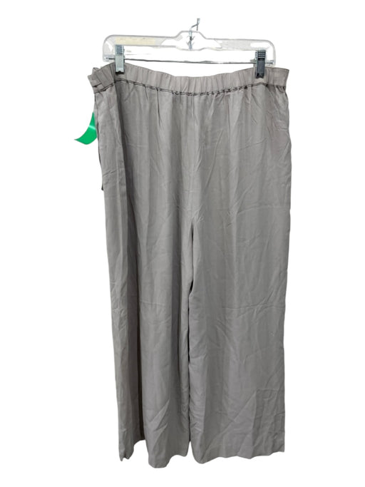 Eileen Fisher Size Missing Size - Est. L Gray Viscose & Silk Wrap Wide Leg Pants Gray / Missing Size - Est. L