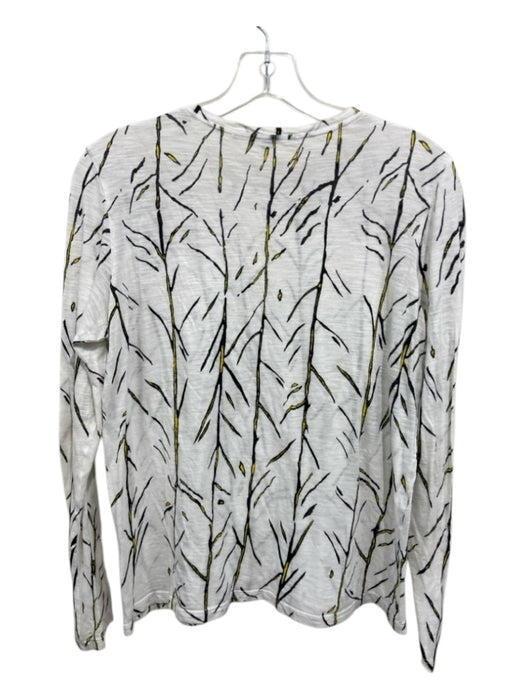 Proenza Schouler Size Large White, Black & Yellow Cotton Long Sleeve Top White, Black & Yellow / Large