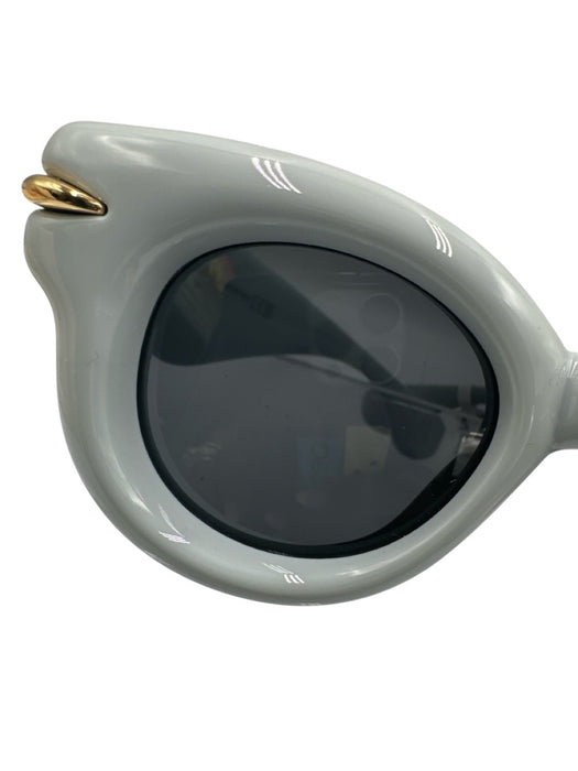 Loewe Light Blue Acetate Gold Tone Details Puffy Wayfarer tinted lens Sunglasses Light Blue
