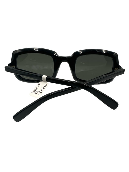 Saint Laurent Black Acetate Square Geometric Tinted Lens Sunglasses Black