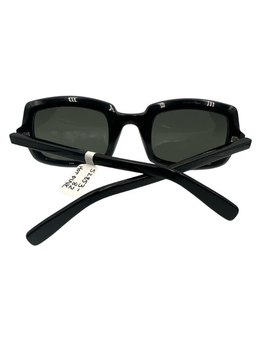 Saint Laurent Black Acetate Square Geometric Tinted Lens Sunglasses Black