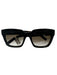 Saint Laurent Black Acetate Square Geometric Tinted Lens Sunglasses Black