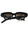 Saint Laurent Black Acetate Square Geometric Tinted Lens Sunglasses Black