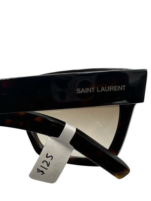 Saint Laurent Black Acetate Square Geometric Tinted Lens Sunglasses Black