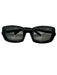 Saint Laurent Black Acetate Square Geometric Tinted Lens Sunglasses Black