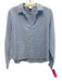Saks Fifth Avenue Size M Light Blue Linen & Cotton Long Sleeve Collared Top Light Blue / M
