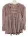 Free People Size M Dusty Purple Viscose Blend 3/4 Sleeve Lace Detail V Neck Top Dusty Purple / M