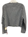 Sandro Size 3 Black & White Cotton Gingham Crystal Embellished Long Sleeve Top Black & White / 3