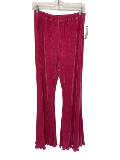 Sleeper Size L Pink Polyester Elastic Waistband Accordion Pleat High Waist Pants Pink / L