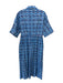 Olivia by Livro Size M Blue, Red & Cream Abstract Print Short Sleeve Dress Blue, Red & Cream / M