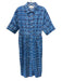 Olivia by Livro Size M Blue, Red & Cream Abstract Print Short Sleeve Dress Blue, Red & Cream / M