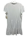 Jude Connally Size L White Nylon Textured Geometric Short Sleeve V Neck Dress White / L