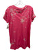 Johnny Was Size S Pink & Cream Cotton & Polyester Embroidered Flower Stars Top Pink & Cream / S